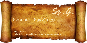 Szeredi Györgyi névjegykártya